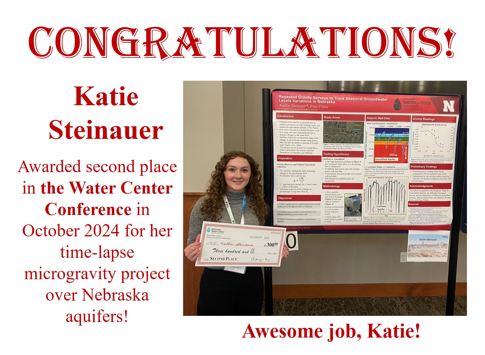 Congratulations Katie Steinauer