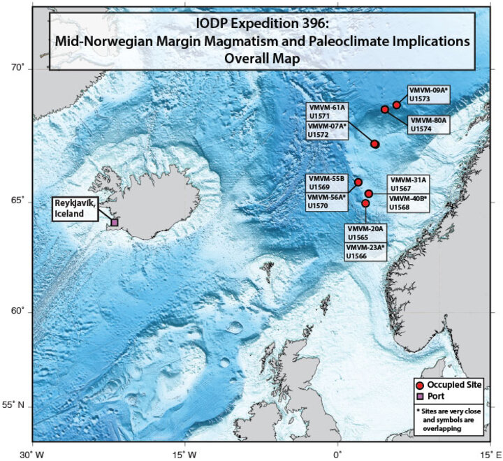 IODP Expedition 396 Map